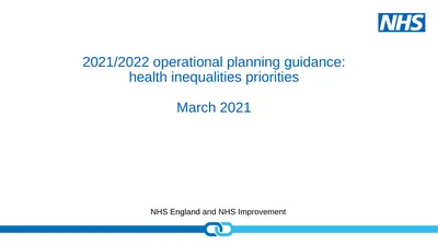 2021/2022 operational planning guidance: health