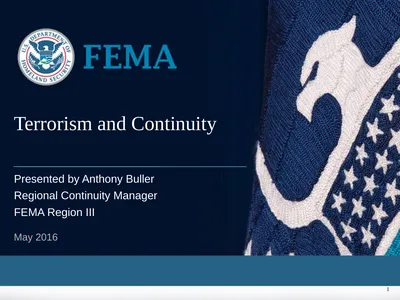 1 Terrorism and Continuity Presented by Anthony