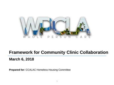 Framework for Community Clinic Collaboration March