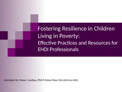 Fostering Resilience in Children Living in