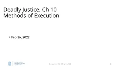 Deadly Justice, Ch 10 Methods of Execution Feb 16,