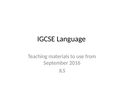IGCSE Language Teaching materials to use from