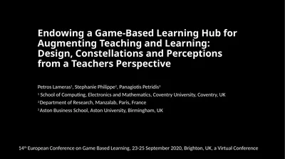 Endowing a Game-Based Learning Hub for Augmenting