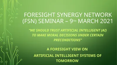 Foresight Synergy Network (FSN) seminar – 9th