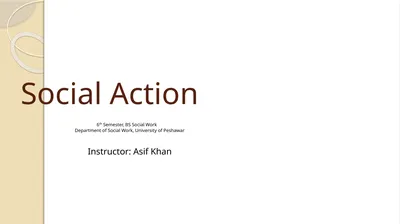 Social Action 6th Semester, BS Social Work