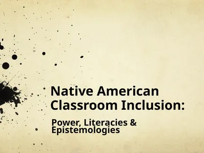 Native American Classroom Inclusion: Power,