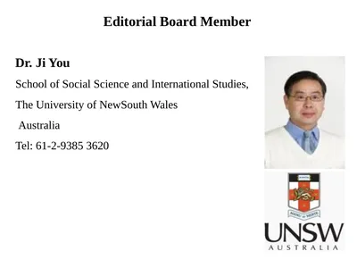 Dr. Ji You School of Social Science and