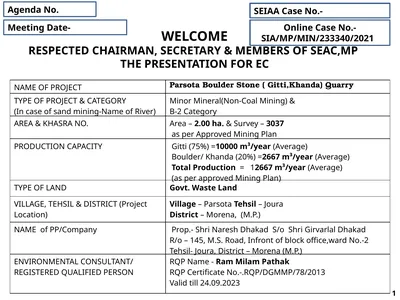 1 WELCOME RESPECTED CHAIRMAN, SECRETARY & MEMBERS