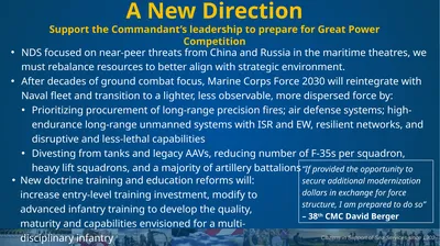 A New Direction Support the Commandant’s