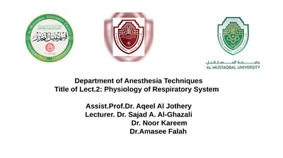 Department of Anesthesia Techniques Title of