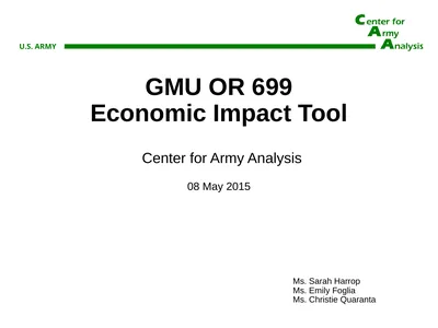GMU OR 699 Economic Impact Tool 08 May 2015 Ms.