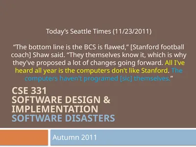 CSE 331 Software Design & Implementation software