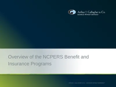 Overview of the NCPERS Benefit and Insurance