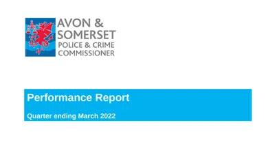 1 Performance Report Quarter ending March 2022