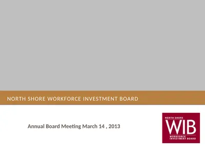 North Shore Workforce Investment Board Annual