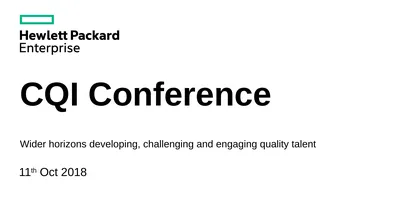 CQI Conference Wider horizons developing,