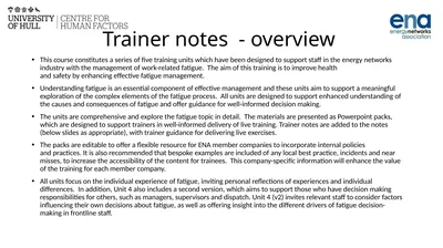 This course constitutes a series of five training