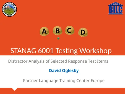 STANAG 6001 Testing Workshop Distractor Analysis