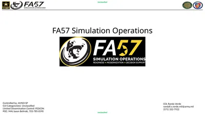 FA57 Simulation Operations COL Randy Verde