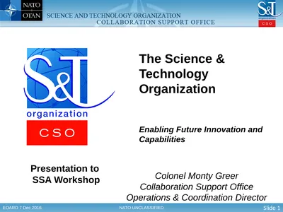 The Science & Technology Organization Enabling