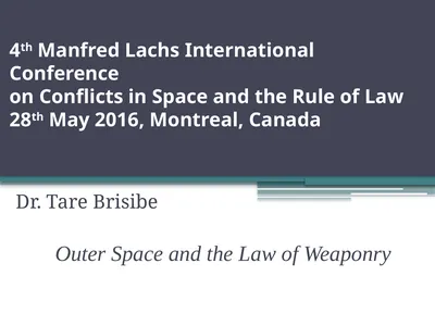 4th Manfred Lachs International Conference on