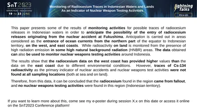 P2.5-121 Monitoring of Radiocesium Traces in