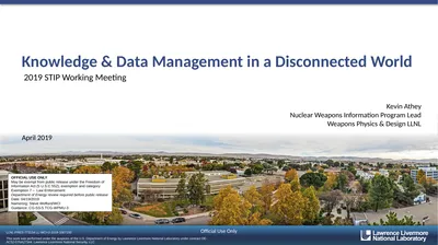 Knowledge & Data Management in a Disconnected