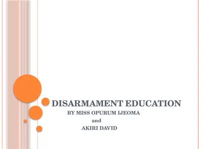 DISARMAMENT EDUCATION BY MISS OPURUM IJEOMA and