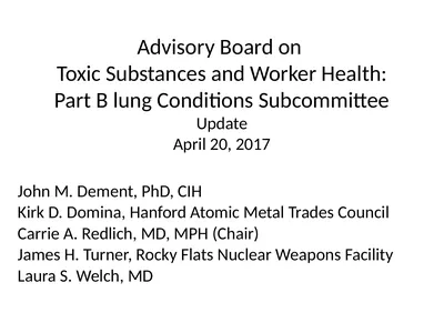 Advisory Board on Toxic Substances and Worker