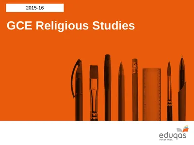 GCE Religious Studies 2015-16 Eduqas GCE Religion