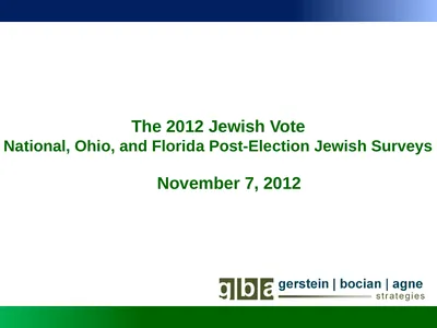 The 2012 Jewish Vote National, Ohio, and Florida