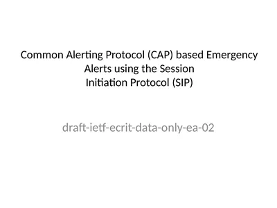 Common Alerting Protocol (CAP) based Emergency