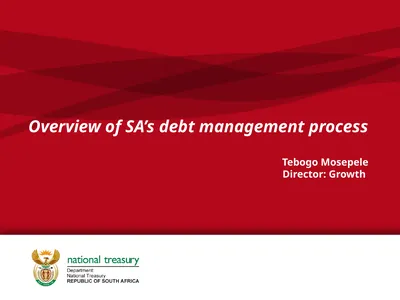 1 Overview of SA’s debt management process Tebogo