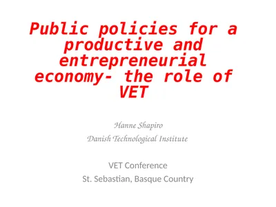 Public policies for a productive and