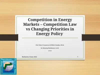 Competition in Energy Markets – Competition Law vs