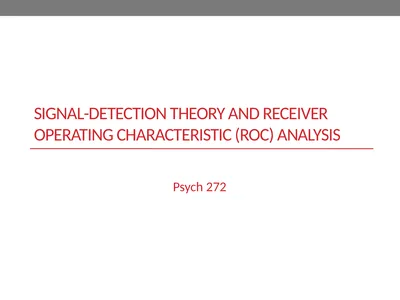 Signal-detection theory and receiver operating