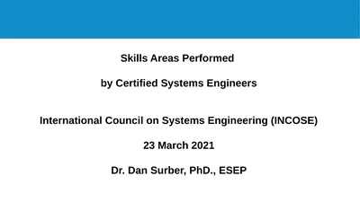 Skills Areas Performed by Certified Systems