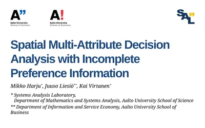 Spatial Multi-Attribute Decision Analysis with