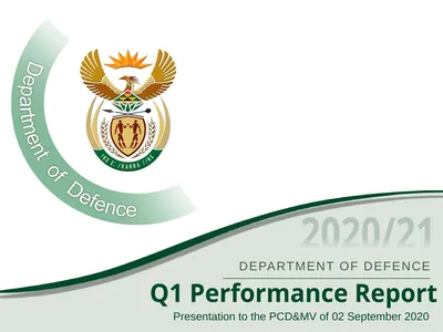 Q1 Performance Report Presentation to the PCD&MV
