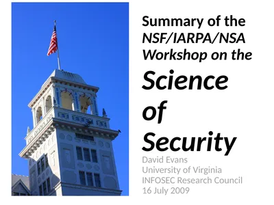 Summary of the NSF/IARPA/NSA Workshop on the