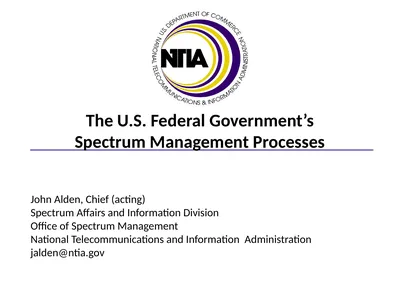 The U.S. Federal Government’s Spectrum Management
