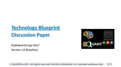 Technology Blueprint Discussion Paper Published