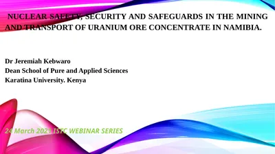 NUCLEAR SAFETY, SECURITY AND SAFEGUARDS IN THE