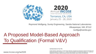 A Proposed Model-Based Approach To Qualification