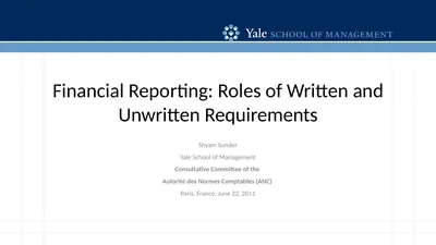 Financial Reporting: Roles of Written and