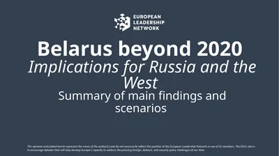 Belarus beyond 2020 Implications for Russia and