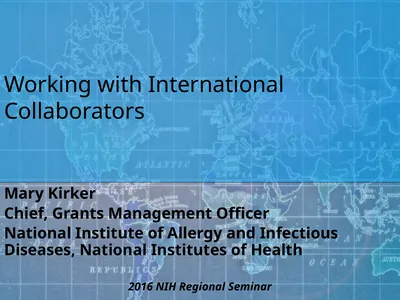 Working with International Collaborators Mary