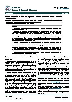 Volume 6(3) 062-069 (2014) - 062 J Cancer Sci Ther ISSN: 1948-5956 JCS