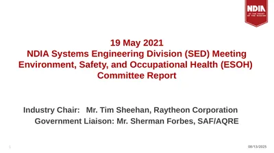 19 May 2021 NDIA Systems Engineering Division