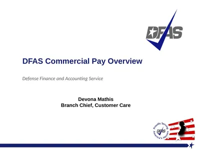 DFAS Commercial Pay Overview Devona Mathis Branch